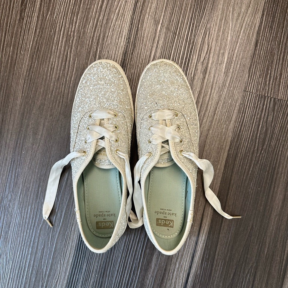 Keds Sparkle Sneakers with Cream Accents
